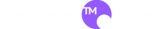 PerfectTM logo purple moon white letters